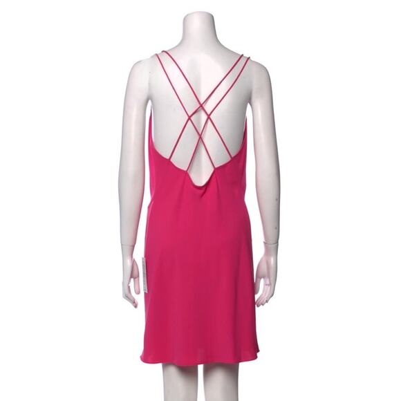 $390 Jay Godfrey Devon Strappy Pink Cowl Neck Mini Dress - US 6 - Picture 3 of 3